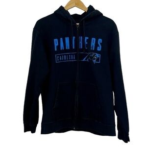 Majestic NFL Carolina Panthers Cotton Zip Up Hoodie Black Men’s Large